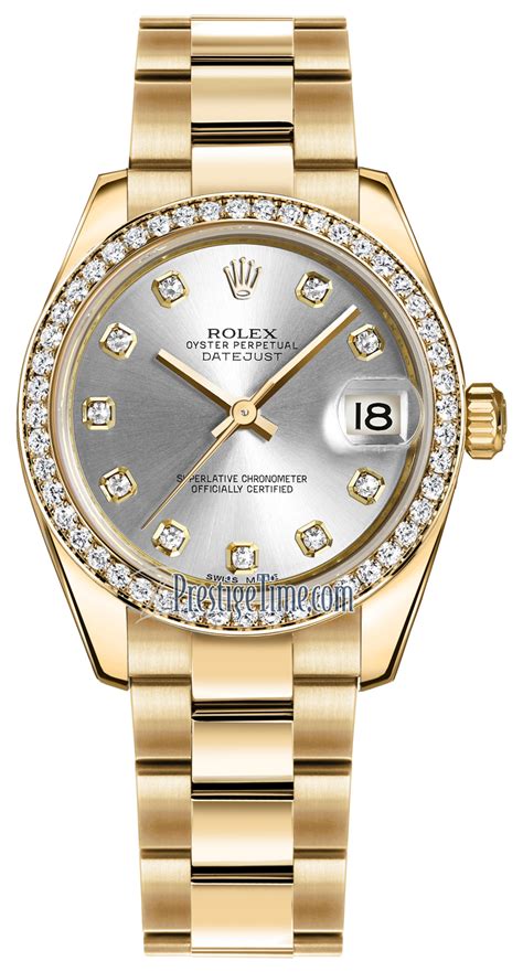 rolex model 178288|Rolex Datejust 31 Yellow Gold Silver Diamond Dial Ref: 178288.